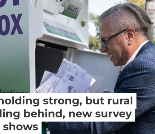 Lansing City Clerk Chris Swope collects absentee ballots from a drop box in 2024. Bill Pugliano/Getty Images